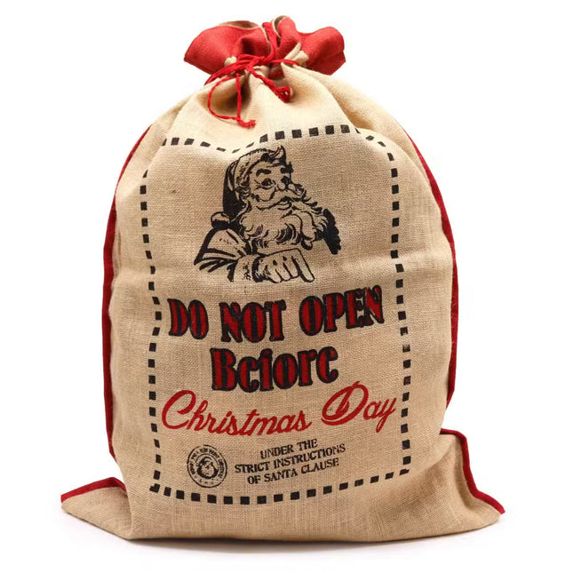 25 December Christmas Jute sacks Do not open before Christmas sacks