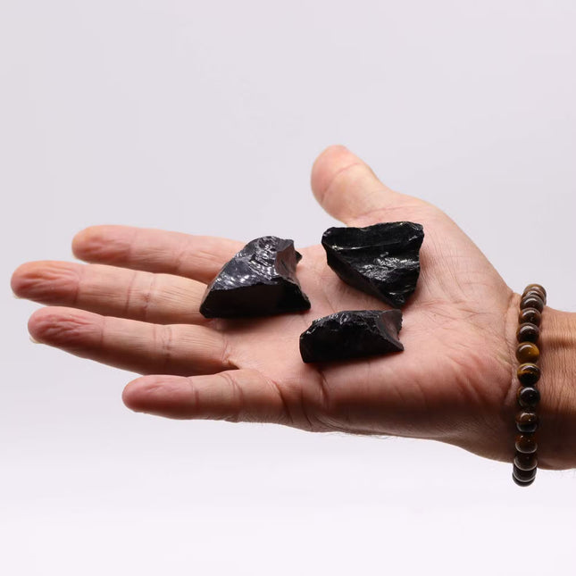 Raw Crystals (500gm) - Black Agate Crystals