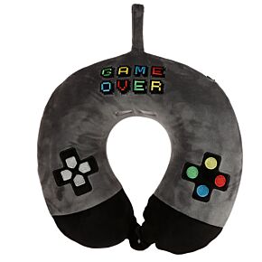 Relaxeazzz Plush Memory Foam Travel Pillow - Game Over Cushions