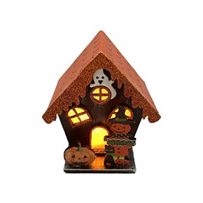 Led Decoration spooky Black cat and ghost House Led light