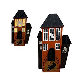 Led Decoration spooky Black cat and ghost House Led light
