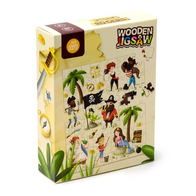 90pc Wooden Jigsaw Puzzle - Jolly Roger Pirates Jigsaw