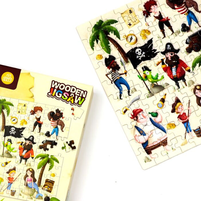 90pc Wooden Jigsaw Puzzle - Jolly Roger Pirates Jigsaw