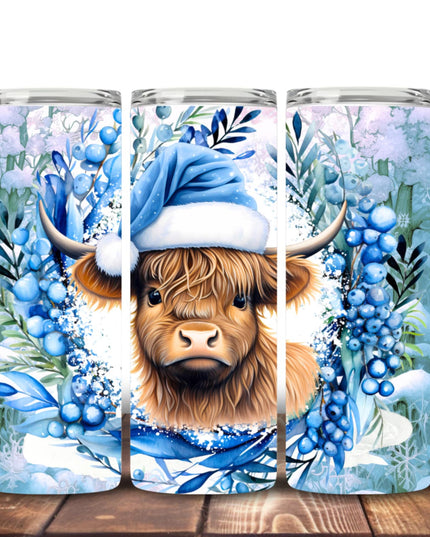 Highland Cow Christmas tumblers Design 5 Tumbler