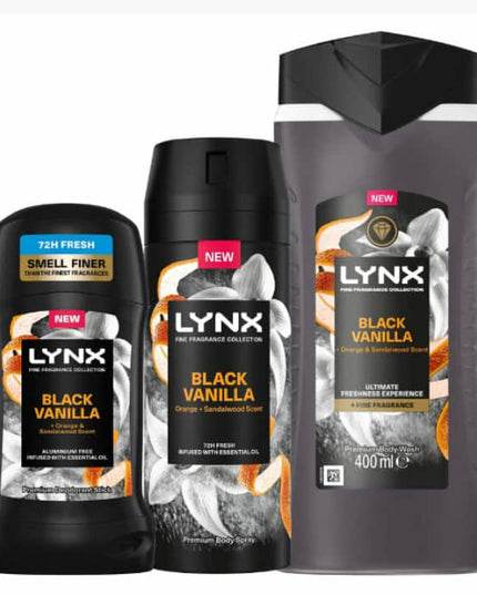 Lynx Black Vanilla Collection- Orange & Sandalwood Scent Gift ideas