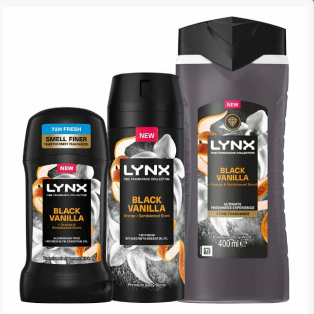 Lynx Black Vanilla Collection- Orange & Sandalwood Scent Gift ideas