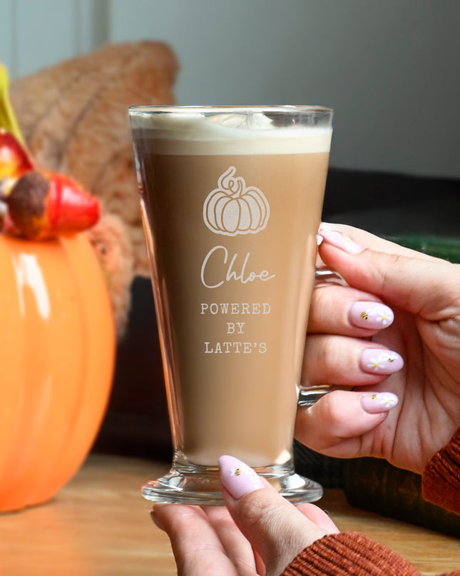 Personalised Pumpkin Latte Glass