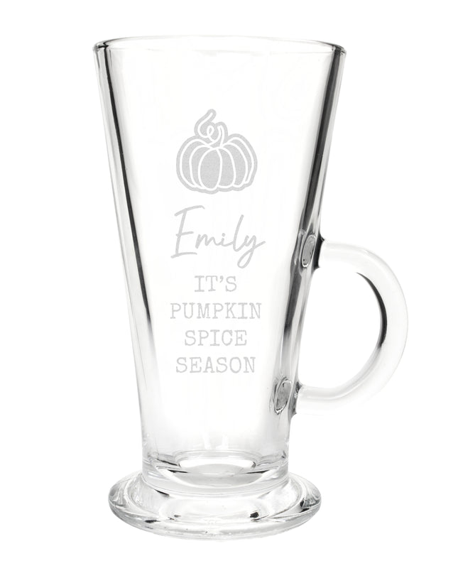 Personalised Pumpkin Latte Glass