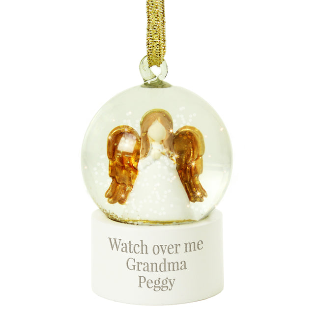Personalised Angel Snow Globe Tree decoration
