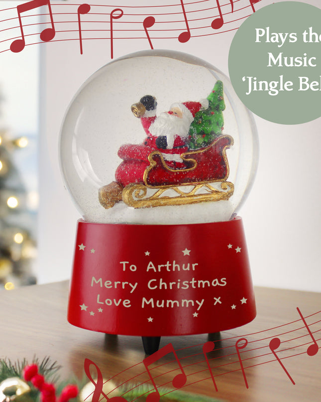 Personalised Message Musical Santa Globe