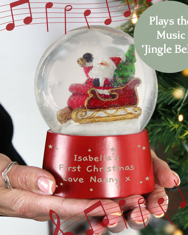 Personalised Message Musical Santa Globe