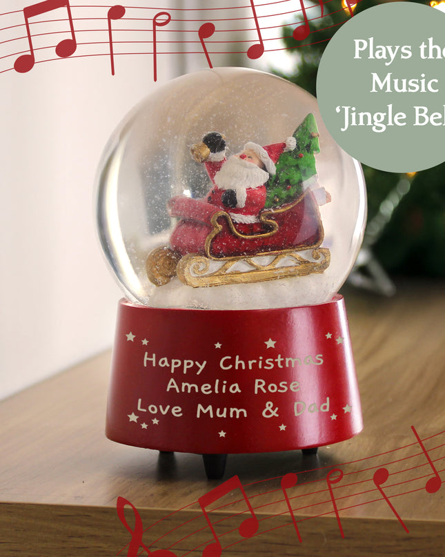 Personalised Message Musical Santa Globe