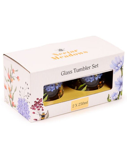 Glass Tumbler Set of 2 250ml - Nectar Meadows Tumbler