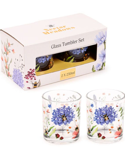 Glass Tumbler Set of 2 250ml - Nectar Meadows Tumbler