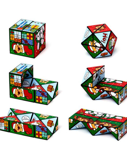 Puzzle Cube Toy - Christmas Adoramals Game