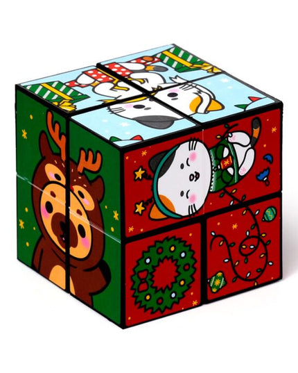 Puzzle Cube Toy - Christmas Adoramals Game