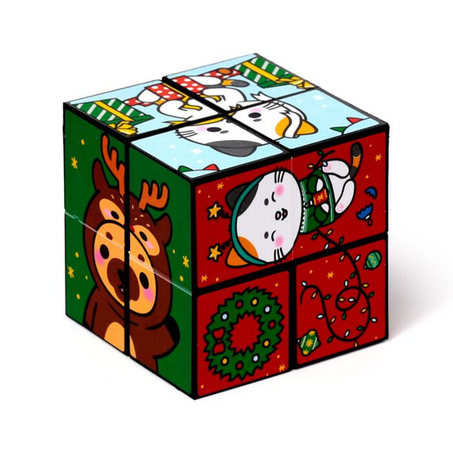 Puzzle Cube Toy - Christmas Adoramals Game
