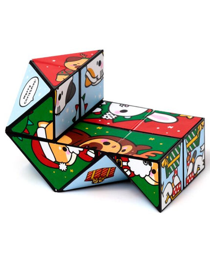 Puzzle Cube Toy - Christmas Adoramals Game