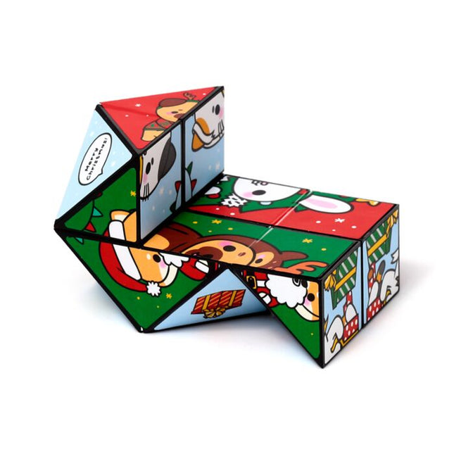 Puzzle Cube Toy - Christmas Adoramals Game