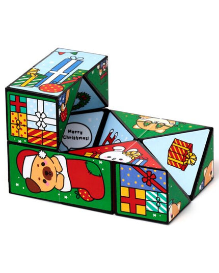 Puzzle Cube Toy - Christmas Adoramals Game