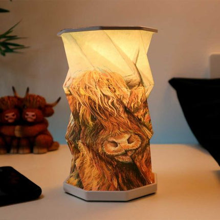 Highland Cow Foldable Lamp Rechargeable USB Powered Lamp