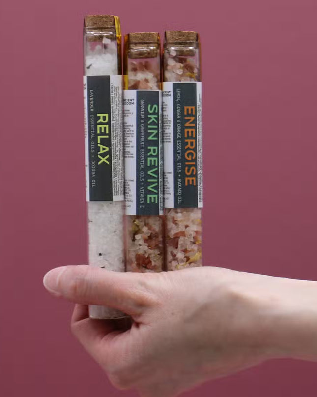 Bath Salts in Vials - Gift Pack of 7