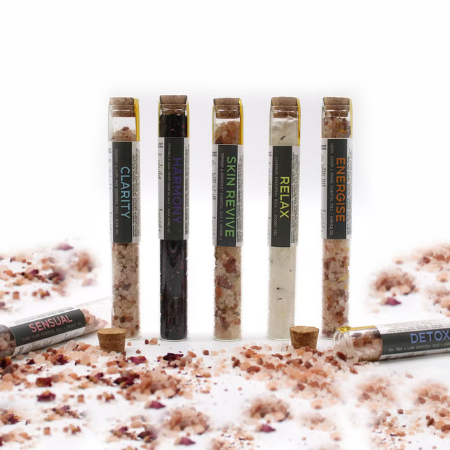 Bath Salts in Vials - Gift Pack of 7 Bath salts