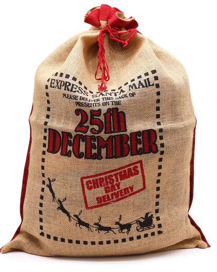 25 December Christmas Jute sacks Christmas sacks