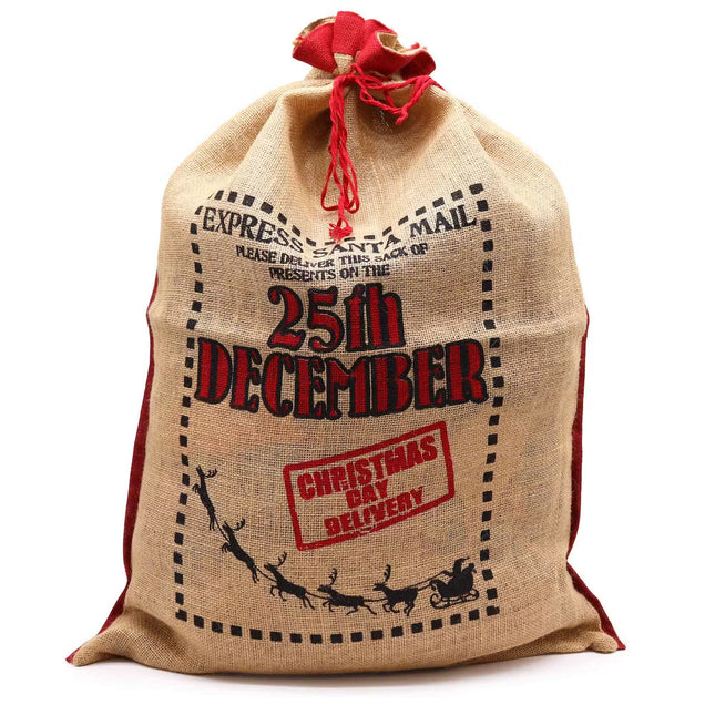 25 December Christmas Jute sacks Christmas sacks