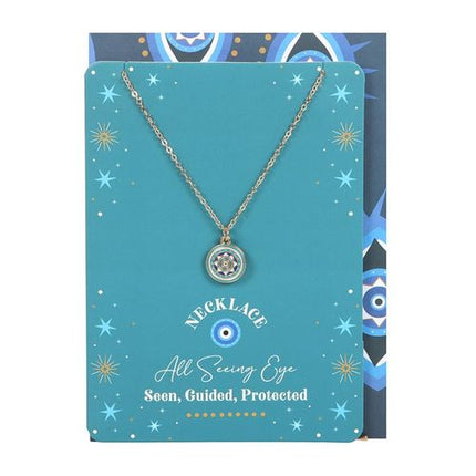 All Seeing Eye Necklace on Greeting Card - Magical Emporium 