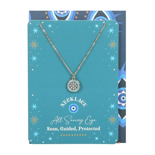 All Seeing Eye Necklace on Greeting Card - Magical Emporium 