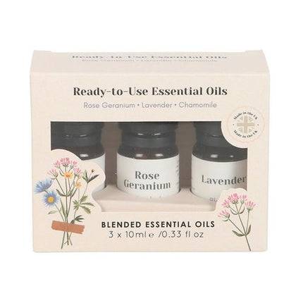 Set of 3 Floral Blended Essential Oils - Magical Emporium 
