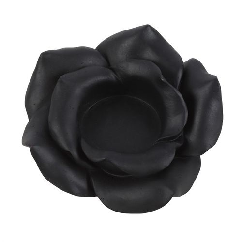 Black Rose Resin Tealight Candle Holder - Magical Emporium 
