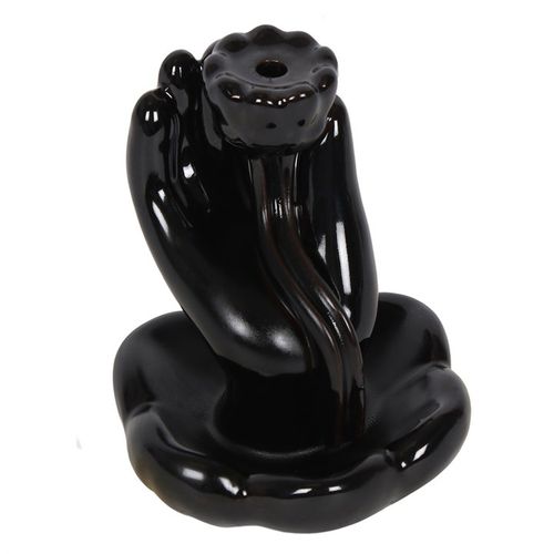 Hand & Lotus Flower Backflow Incense Burner - Magical Emporium 