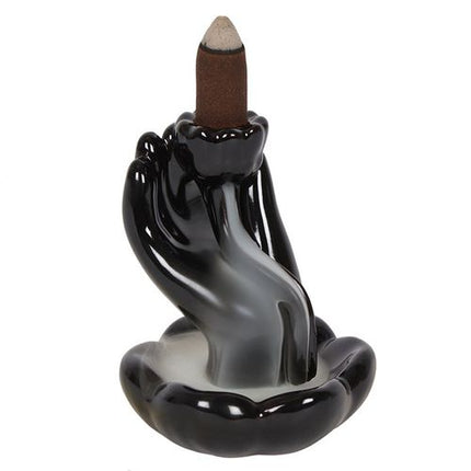 Hand & Lotus Flower Backflow Incense Burner - Magical Emporium 