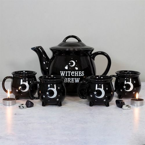 Witches Brew Ceramic Cauldron Tea Set - Magical Emporium 