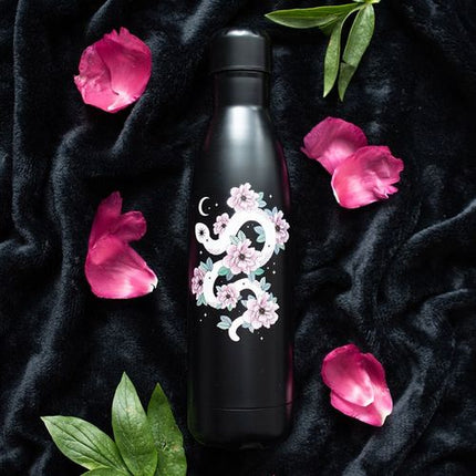 Floral Snake Metal Water Bottle - Magical Emporium 