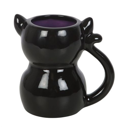 Cute and Creepy Black Cat Mug - Magical Emporium 