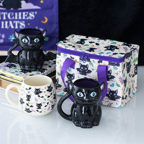 Cute and Creepy Black Cat Mug - Magical Emporium 