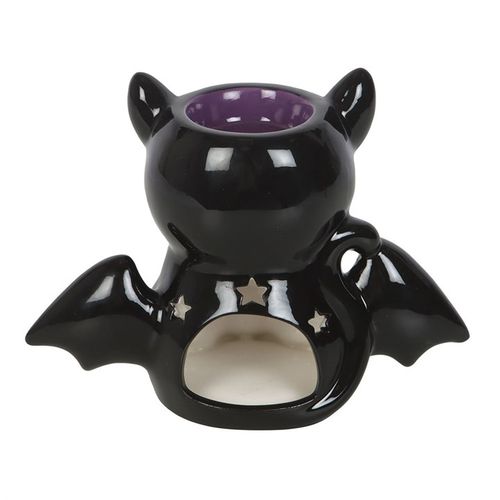 Cute and Creepy Bat Cat Oil Burner and Wax Warmer - Magical Emporium 