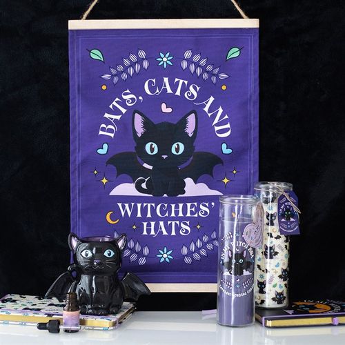 Cute and Creepy Bat Cat Oil Burner and Wax Warmer - Magical Emporium 
