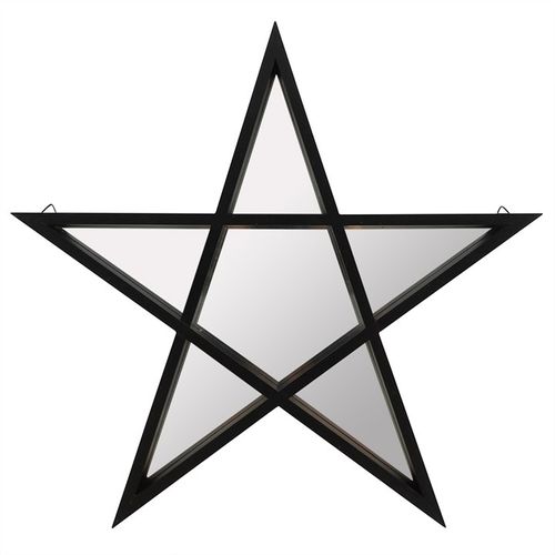 Black Framed Pentagram Mirror - Magical Emporium 