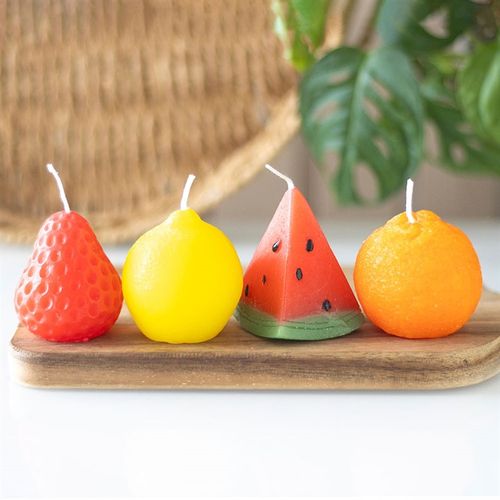 Set of 4 Fruit Shaped Candles - Magical Emporium 