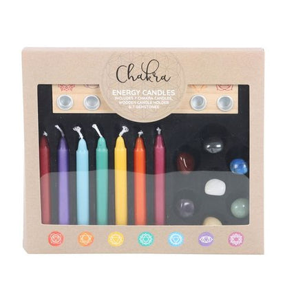 Chakra Energy Candle and Crystal Gift Set - Magical Emporium 