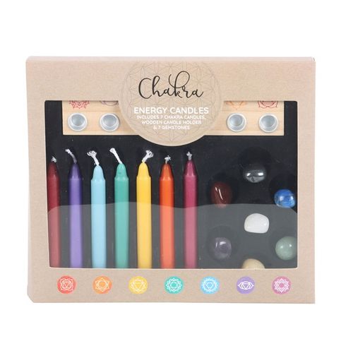 Chakra Energy Candle and Crystal Gift Set - Magical Emporium 