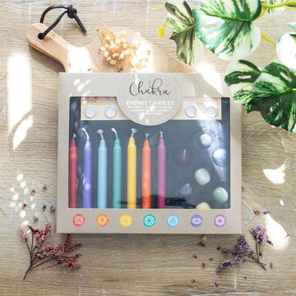 Chakra Energy Candle and Crystal Gift Set - Magical Emporium 
