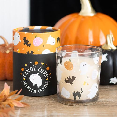 Sweet and Spooky Candy Corn Candle - Magical Emporium 