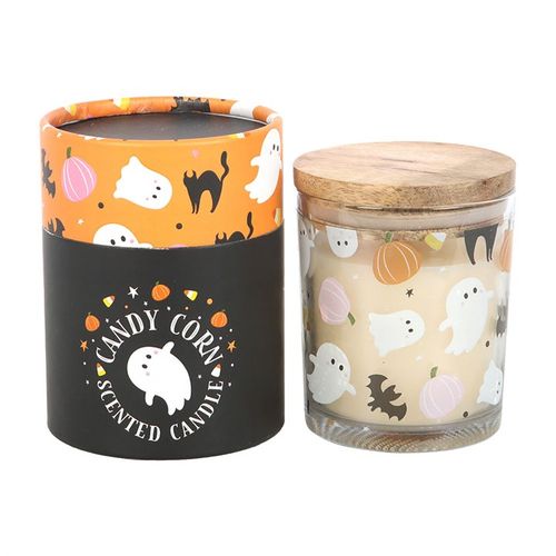 Sweet and Spooky Candy Corn Candle - Magical Emporium 