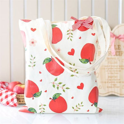 Apple Print Polycotton Tote Bag - Magical Emporium 