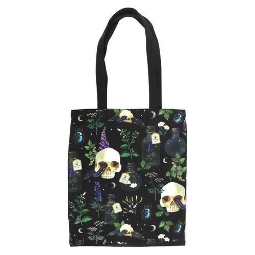 Venom & Vines Print Polycotton Tote Bag - Magical Emporium 